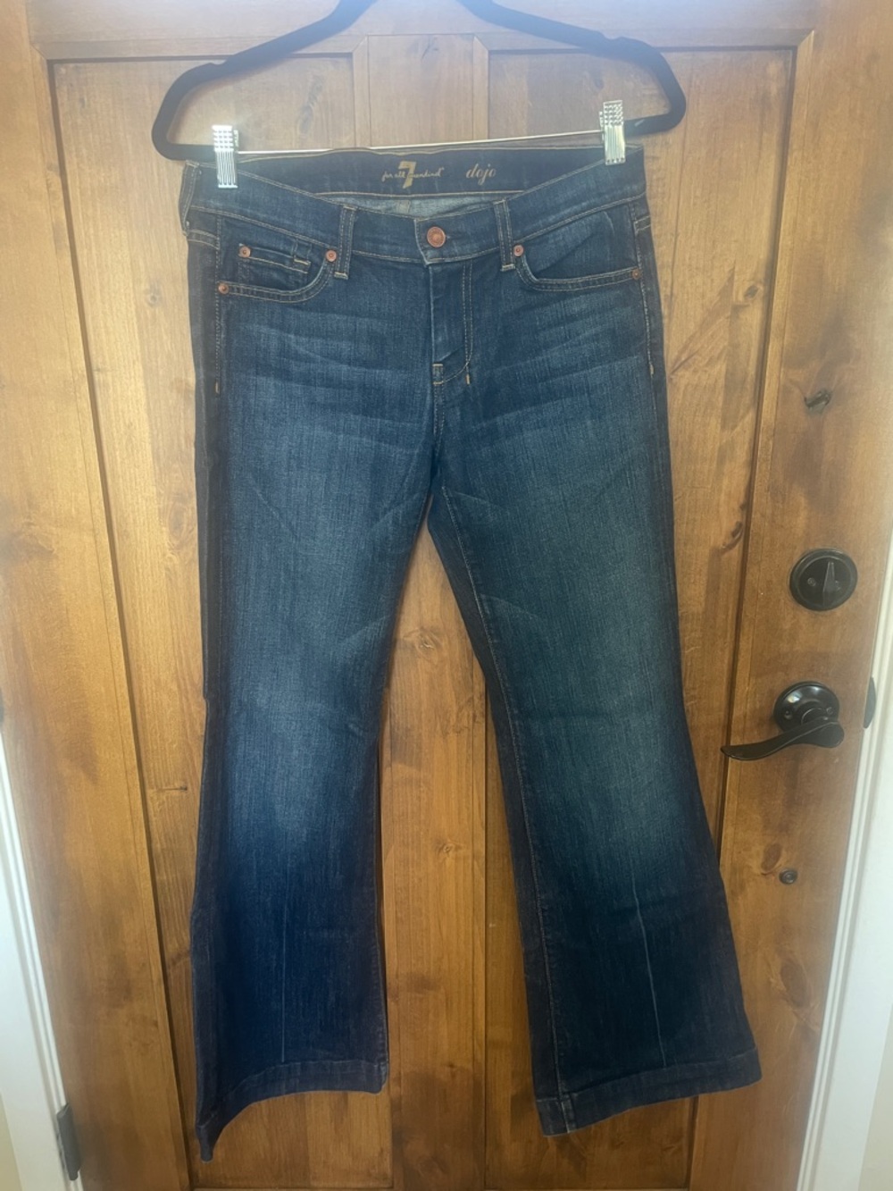 7 For All Mankind Dark Blue Flare Jeans